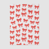 Red Bow Doodle Warmth Festive Playful  Tissuepapier (Voorkant)