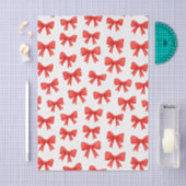 Red Bow Doodle Warmth Festive Playful  Tissuepapier (Craft)