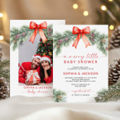 Red Bow: een vrolijk klein Baby shower Kaart