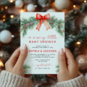 Red Bow: een vrolijk klein Baby shower Kaart