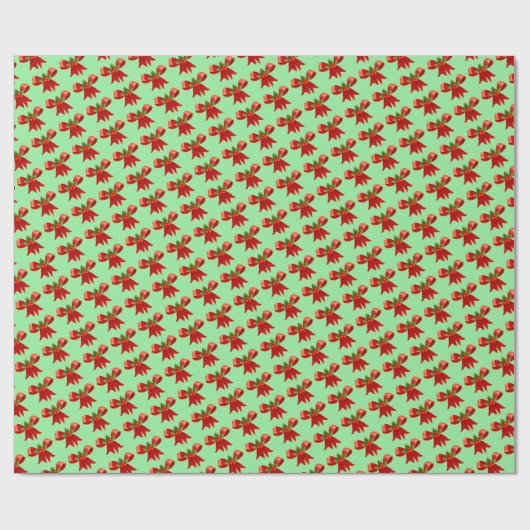 Red Bow Feestelijke Kerst Verpakking Papier Gift W (Vlak)