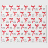 Red Bow Gepersonaliseerd Vrijgezellenfeest Cadeaupapier (Vlak)