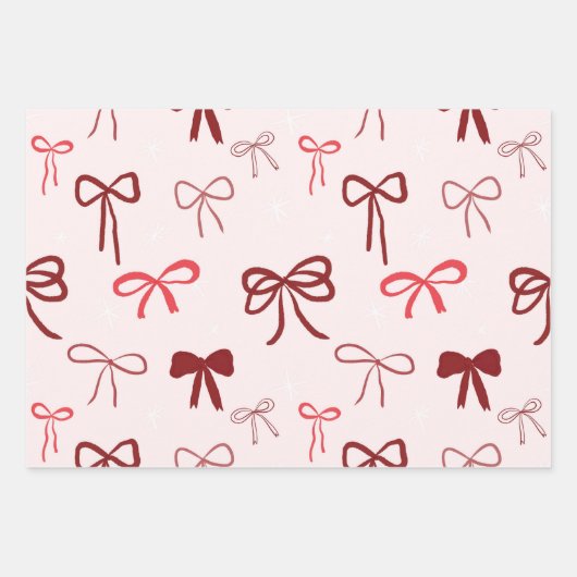 Red Bow Gift Wrapping Paper (Voorkant 2)