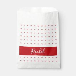 Red Bow Girl Verjaardagsfeest Favoriete tas Bedankzakje
