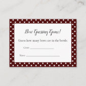 Red Bow Guessing Count Baby shower spel Informatiekaartje (Voorkant)