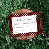 Red Bow Guessing Count Baby shower spel Informatiekaartje