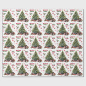 Red Bow Havanese Hond Holiday Tree Cadeaupapier (Vlak)