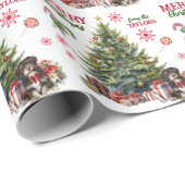 Red Bow Havanese Hond Holiday Tree Cadeaupapier (Rol Hoek)