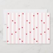 Red Bow Hearts Valentines Baby Shower Photo Kaart (Achterkant)