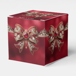 Red Bow Holiday Gift Box Bedankdoosjes