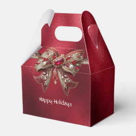 Red Bow Holiday Gift Box Bedankdoosjes