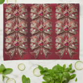 Red Bow Holiday Keuken Handdoek (Gevouwen)