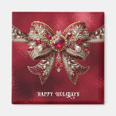 Red Bow Holiday Magnet (Voorkant)