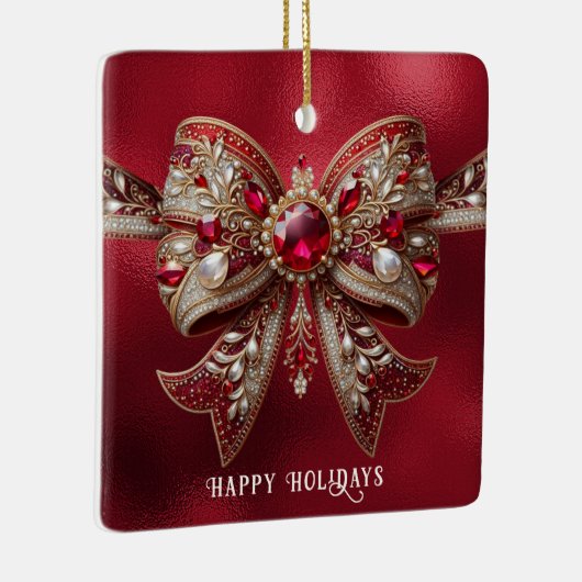 Red Bow Holiday Ornament (Rechts)
