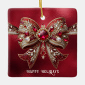 Red Bow Holiday Ornament (Voorkant)