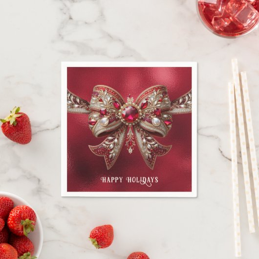 Red Bow Holiday Servet (Insitu)