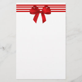 Red Bow Holiday Stationery Briefpapier