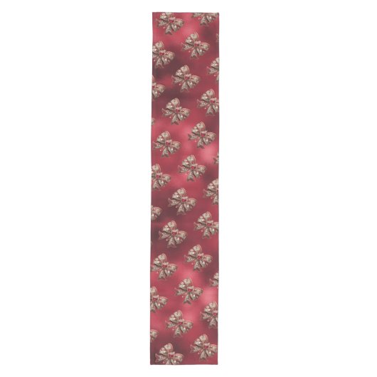 Red Bow Holiday Table Runner Medium Tafelloper (Voorkant)