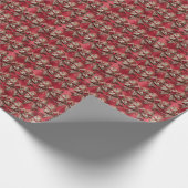 Red Bow Holiday Wrapping Paper Cadeaupapier (Hoek)