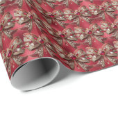 Red Bow Holiday Wrapping Paper Cadeaupapier (Rol Hoek)
