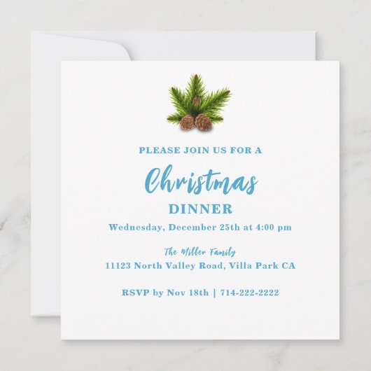 Red Bow Holiday Wreath Kaart (Achterkant)