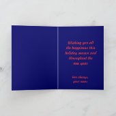 Red Bow & Holly - Feestdagen Kaart (Binnen)