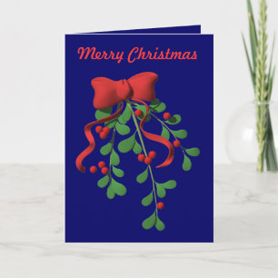 Red Bow & Holly - Feestdagen Kaart