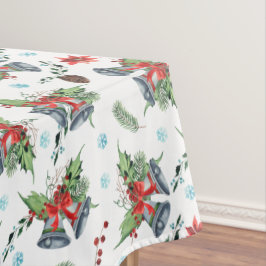 Red Bow Holly kerst Bells Pattern Tafelkleed