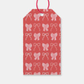 Red Bow Horse Chinese New Year Cadeaulabel (Achterkant)