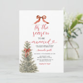 Red Bow is het seizoen om te trouwen Vrijgezellenf Kaart (Staand voorkant)