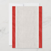 Red  Bow & Linen Bridal Shower Invitations Kaart (Achterkant)