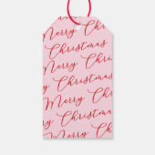 Red Bow Merry Christmas Gift Label Cadeaulabel (Achterkant)