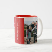 Red Bow Merry kerst | Fotokoffie-Mok Tweekleurige Koffiemok (Voorkant rechts)