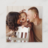 Red Bow Mini Foto Kerstvakantie Kaart (Achterkant)