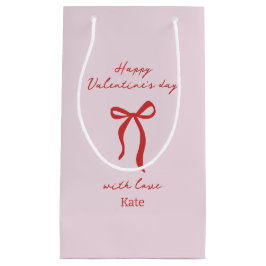 Red Bow Minimalist Valentijnsdag Klein Cadeauzakje