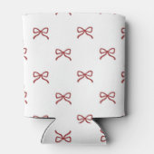 Red Bow Pattern Pastel Modern Party Accessory Blikjeskoeler (Achterkant)