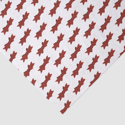 Red Bow Pattern Tissuepapier (Detail)