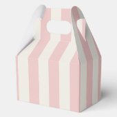 Red Bow & Pink Stripes Baby Shower Bedankdoosjes (Achterkant)