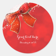 Red Bow & Sparkles Kerstvakantie Favor
