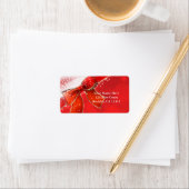 Red Bow & Sparkles Kerstvakantie uitnodiging Etiket (Insitu)