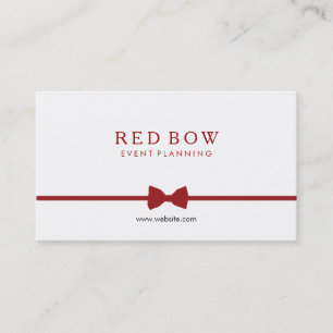 Red Bow Stropdas Event Planner Visitekaartje