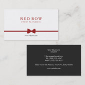 Red Bow Stropdas Event Planner Visitekaartje (Voorkant / Achterkant)