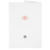 Red Bow Stropdas Snowman-kerstfeestkaart (Achterkant)