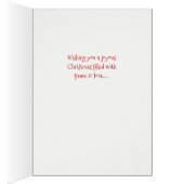 Red Bow Stropdas Snowman-kerstfeestkaart (Binnen (Rechts))