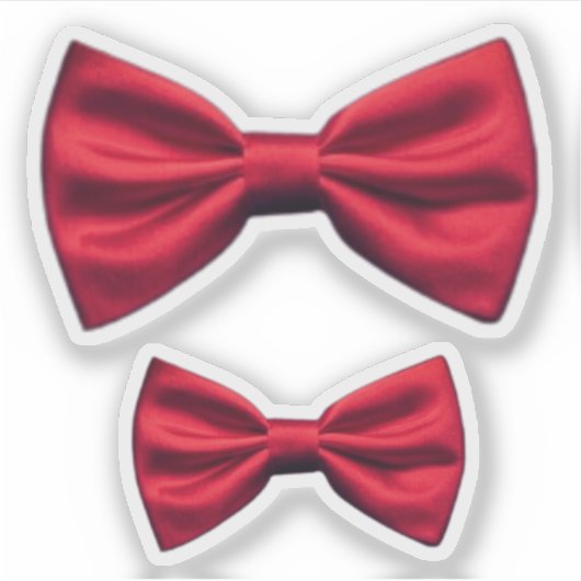 RED BOW STROPDAS STICKER (Voorkant)