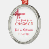 Red Bow Verloving Ornament (Links)