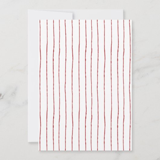 Red Bow Watercolor Merry Little Friendsmas Kaart (Achterkant)