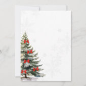 Red Bow Winter Onerderland 1e verjaardag Kaart (Achterkant)