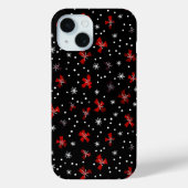 Red Bow Winter Pattern Case-Mate iPhone Case (Achterkant)