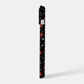Red Bow Winter Pattern iPhone 15 Case (Linkerkant)